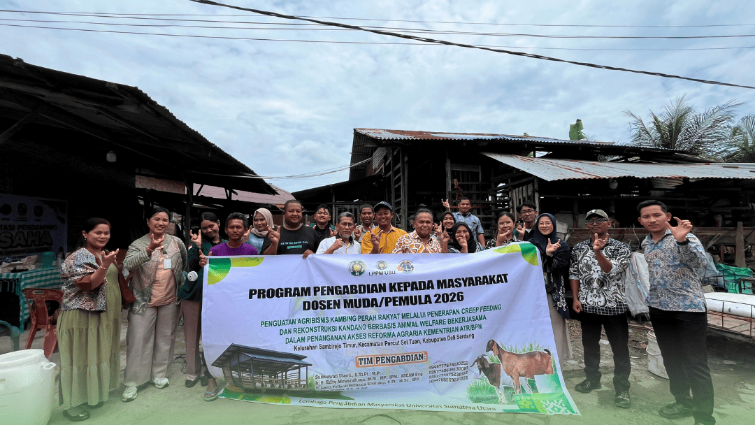 USU–ATR/BPN Deli Serdang Perkuat Peternakan Kambing Perah Rakyat melalui Inovasi Pakan dan Kandang Berbasis Animal Welfare